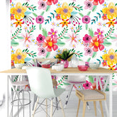 Abstract Watercolor Flowers  Wallpaper